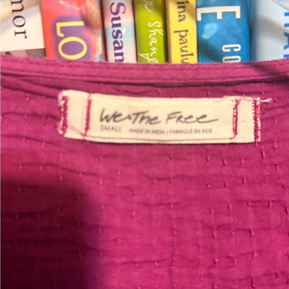 We The Free Magenta Button-Down Blouse - Picture 2 of 3